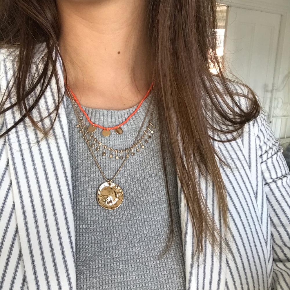 Orange / gold necklace